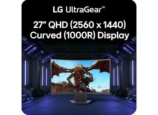 LG 27GS60QC-B Ultragear Curved Gaming Monitor 27-Inch 2K (2560x1440) 180Hz 1ms