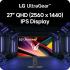 LG 27G610A-B 27-inch Ultragear 2K (2560 x 1440) IPS Gaming Monitor, 200Hz, 1ms | Full Rotate