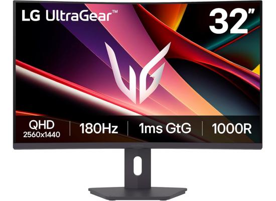 LG 32G600A-B 32-inch Ultragear 2K (2560 x 1440) Curved Gaming Monitor, 180Hz, 1ms | Adjustable Stand