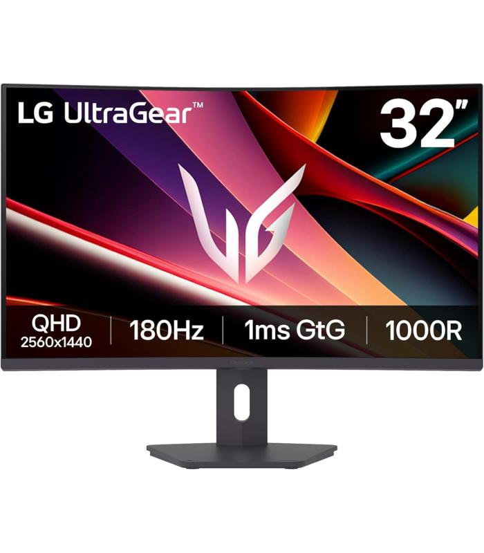 LG 32G600A-B 32-inch Ultragear 2K (2560 x 1440) Curved Gaming Monitor, 180Hz, 1ms | Adjustable Stand