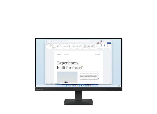 Lenovo L24-4e Monitor | 23.8”  IPS Display Full HD Resolution | 99% sRGB - 100Hz Refresh Rate| HDMI and VGA Ports