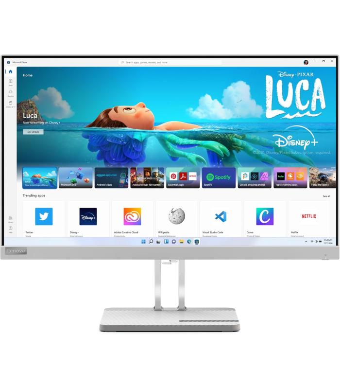 Lenovo L24e-40 Monitor | 24” Display Full HD Resolution | 100Hz Refresh Rate| HDMI and VGA Ports | Tilt-Adjustable Stand, Natural Low Blue Light | Cloud Grey