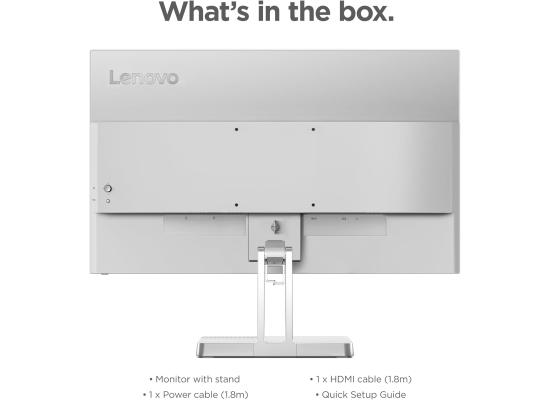Lenovo L24e-40 Monitor | 24” Display Full HD Resolution | 100Hz Refresh Rate| HDMI and VGA Ports | Tilt-Adjustable Stand, Natural Low Blue Light | Cloud Grey
