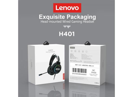 Lenovo H401 Gaming RGB Headset with MIC | 3.5mm Jack
