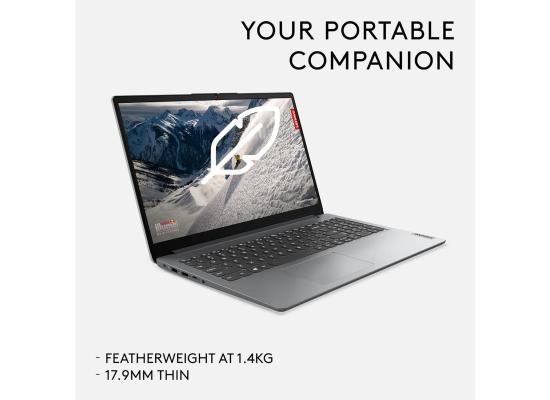 Lenovo IdeaPad 1 15AMN7 - Light Wight | AMD Ryzen™ 5 7520U | AMD Radeon™ 610M Graphics | 512GB SSD M.2 15.6" FHD IPS Anti-glare | Cloud Grey