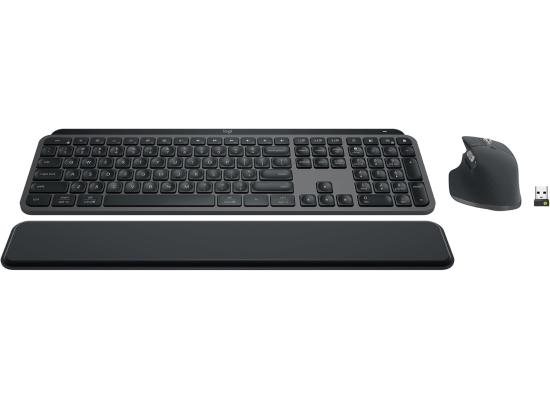 Logitech MX Keys S Combo Wireless Keyboard & MX Master 3S Mouse with Palm Rest - Graphite
