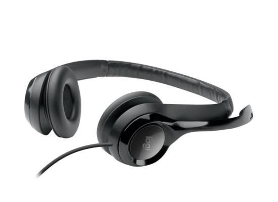Logitech H390 Wired Headset Stereo Headphones with Noise-Cancelling Microphone | USB, In-Line Controls | Black