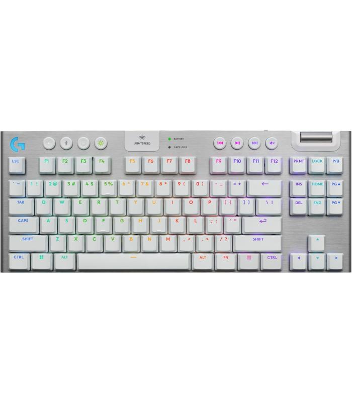 Logitech G915 X LIGHTSPEED TKL Wireless Gaming Keyboard - Low-Profile Mechanical - White Logitech G915 X LIGHTSPEED TKL Wireless Gaming Keyboard - Low-Profile Mechanical - White