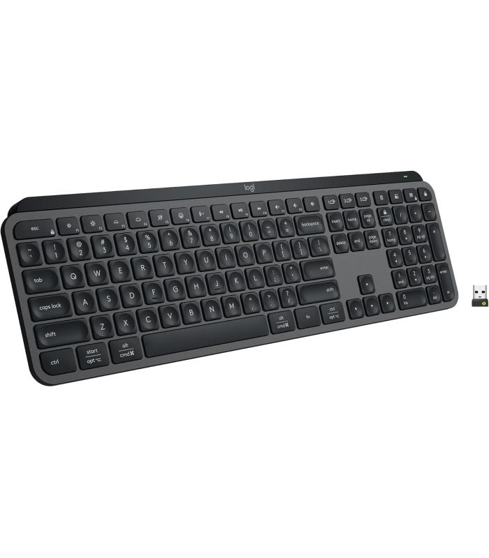 Logitech MX Keys S Wireless Keyboard, Backlighting, Bluetooth, USB C Rechargeable