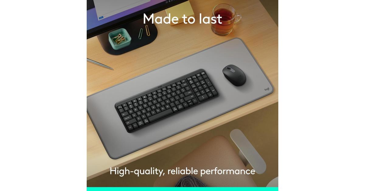 Logitech MK250 Bluetooth Wireless Mouse and Keyboard Combo | Durable ...