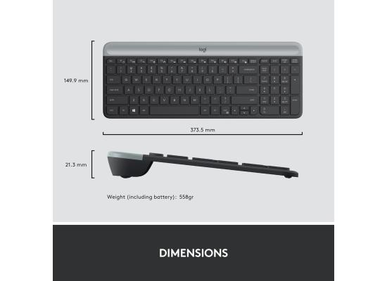 Logitech MK470 Slim Wireless Keyboard and Mouse Combo - Graphite