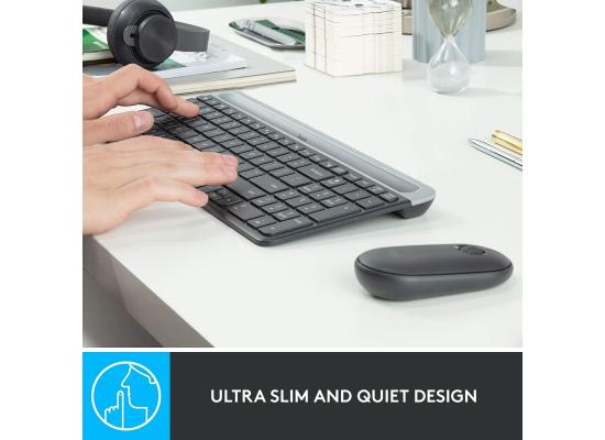 Logitech MK470 Slim Wireless Keyboard and Mouse Combo - Graphite