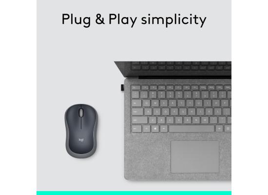 Logitech M185 Wireless Mouse | 1000 DPI Optical Tracking | Ambidextrous PC/Mac/Laptop