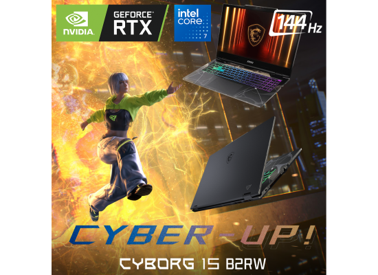 MSI Cyborg 15 B2RW | Intel® Core™ 7 240H - Series 2 |  RTX 5060 8GB DDR7 | 16 GB DDR5 | 1TB M.2 SSD | 15.6" 144Hz IPS FHD