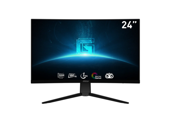 MSI Gaming Monitor G2422C 24" inch VA  Full HD Curvature 180Hz FreeSync Premium Frameless Design Night Vision | 3 Years Warranty