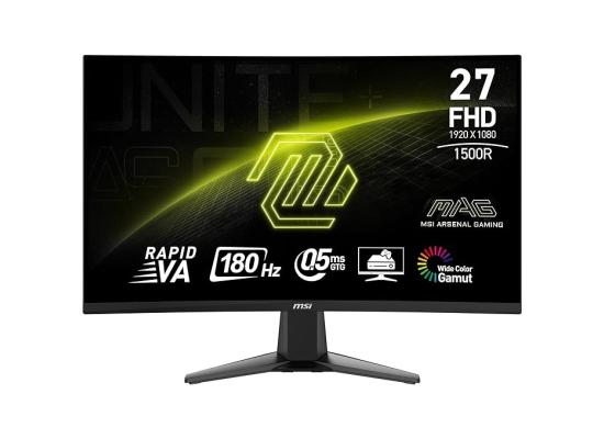 MSI Gaming Monitor MAG27C6F 27-inch  (FHD), Curve  Rapid VA, 180Hz, 0.5ms, AI Vision with Eye care | Three Years Warranty