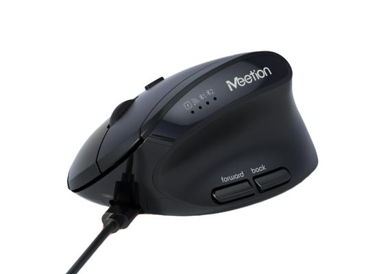 MeeTion BTM008 Ergonomic Vertical Wireless Mouse - Bluetooth + 2.4GHz, 2400 DPI (Dual Mode)
