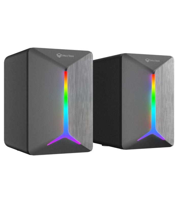 MeeTion SP2011 Gaming Stereo Speakers - RGB LED Lighting, 6W Output