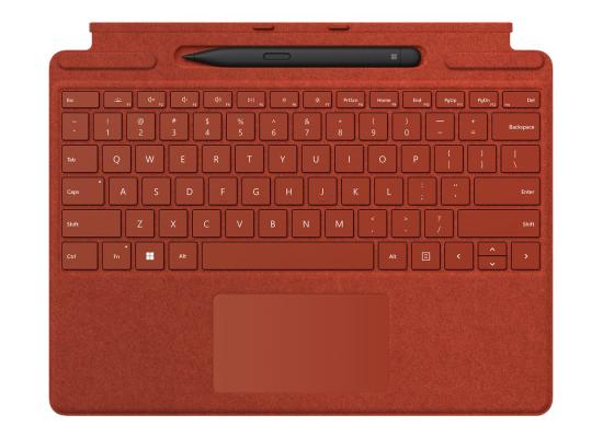 Microsoft Surface Pro Signature Keyboard With Slim Pen 2, For Surface Pro 8,9 & Surface Pro X - RED