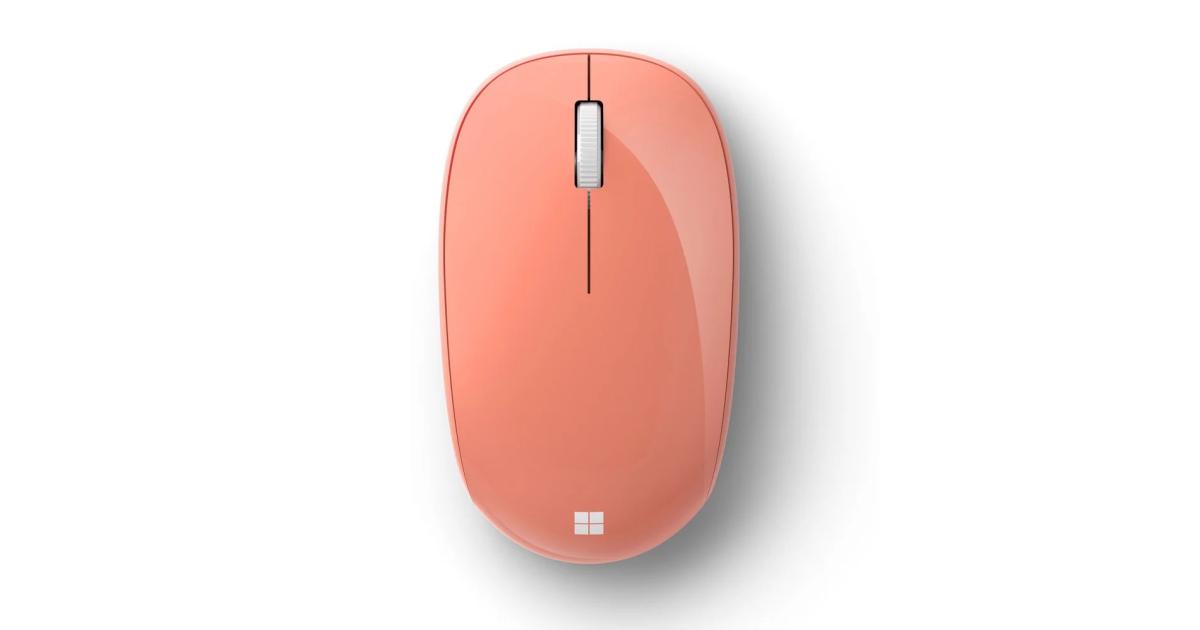 Peach Computer Microsoft Bluetooth Mouse - PEACH | Green Dara Stars for Computers