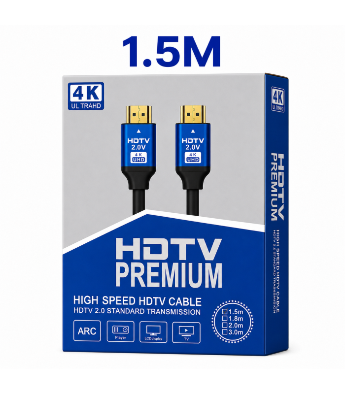 HDMI 2.0 Premium High-Speed 4K UHD Cable 1.5M | ARC Support