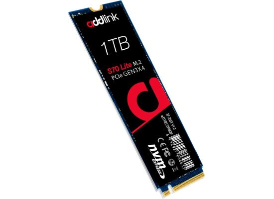Addlink S70 Lite 1TB Ultra  Solid State Hard Drive - M.2 2280 PCIe 3.0 NVMe Gen3X4 3D NAND SSD (ad1TBS70M2P)