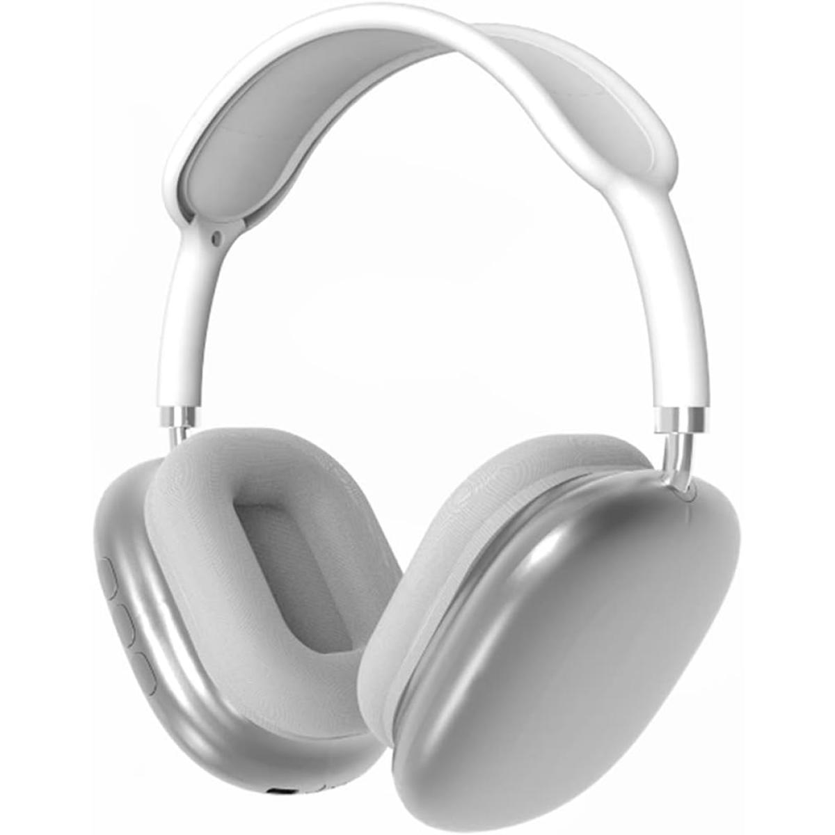 P9 Pro Max Wireless Bluetooth Headphones Over Ear Stereo, Support Memory Card Built-in Microphone, Compatible with Phones and PC (White)