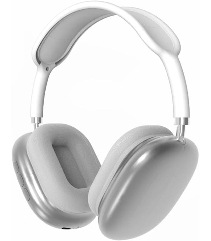 P9 Pro Max Wireless Bluetooth Headphones Over Ear Stereo, Support Memory Card Built-in Microphone, Compatible with Phones and PC (White)