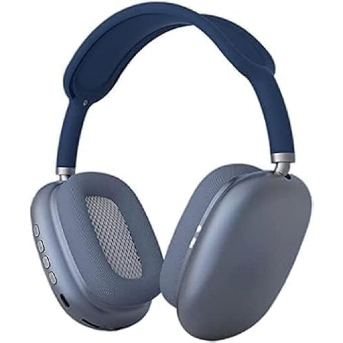 P9 Pro Max Wireless Bluetooth Headphones Over Ear Stereo, Support Memory Card Built-in Microphone, Compatible with Phones and PC (Blue)