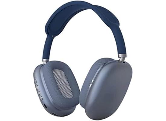 P9 Pro Max Wireless Bluetooth Headphones Over Ear Stereo, Support Memory Card Built-in Microphone, Compatible with Phones and PC (Blue)