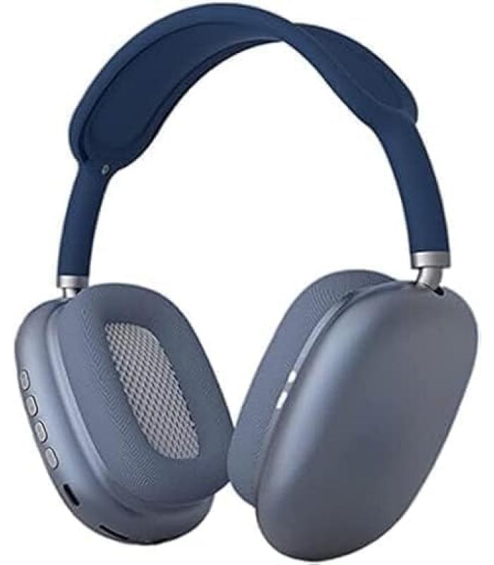 P9 Pro Max Wireless Bluetooth Headphones Over Ear Stereo, Support Memory Card Built-in Microphone, Compatible with Phones and PC (Blue)