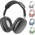 P9 Pro Max Wireless Bluetooth Headphones Over Ear Stereo, Support Memory Card Built-in Microphone, Compatible with Phones and PC (White)