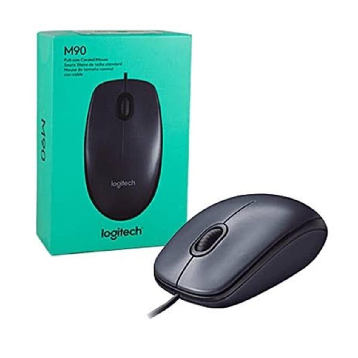 Logitech M90 USB Mouse Black