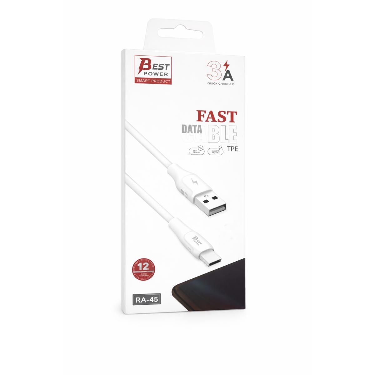 Beat Power RA-45 USB-A to Type-C Cable Charging - 3A - Fast Charging
