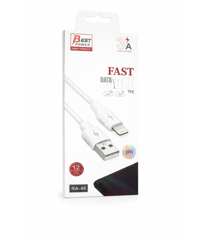 Best Power RA-45 USB-A to Lightning Cable – 3A Fast Charging