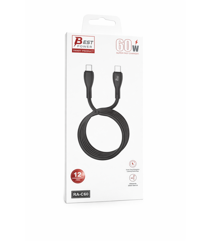 Beat Power 60W Cable Charging and DATA (RA-C60)