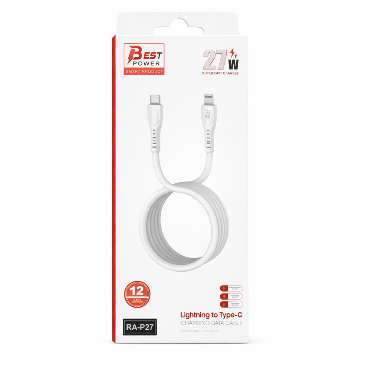 Best Power RA-P27 27W USB-C to Lightning Fast Charging Cable
