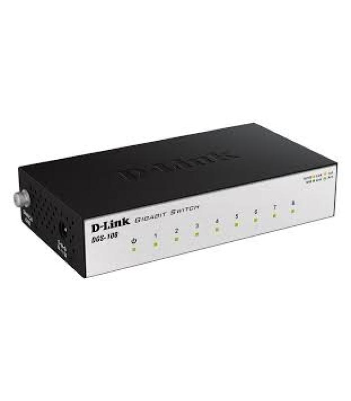 D-Link 8-Port 10/100/1000 Mbps Unmanaged Switch Metal