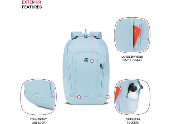 SWISSGEAR 8119 17inch Laptop backpack-Light Blue