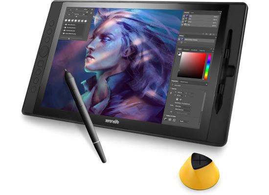 SereneLife Graphic Tablet with Passive Pen - 15.6" Full-Laminated Technology Art Monitor