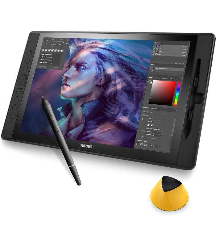 SereneLife Graphic Tablet with Passive Pen - 15.6" Full-Laminated Technology Art Monitor