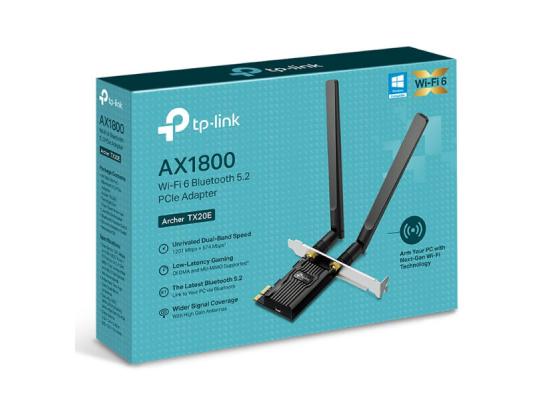 TP-LINK ARCHER TX20E AX1800 WI-FI 6 BLUETOOTH 5.2 PCIE Card