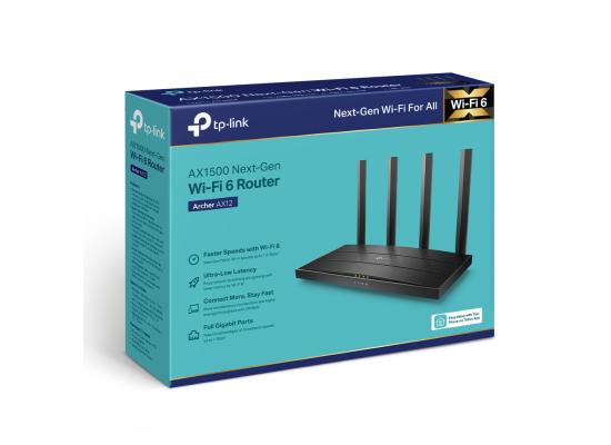 TP-Link Archer AX12 AX1500 Wi-Fi 6 Router - Dual Band, 1.5Gbps, OFDMA, MU-MIMO, Gigabit Ports, EasyMes