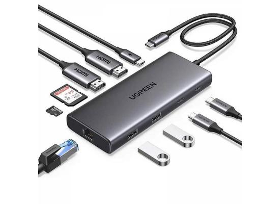 UGREEN Revodok Pro 210 CM639-453800 10-in-1 USB-C Docking Station Dual 4K@60Hz HDMI, 100W PD, Gigabit Ethernet