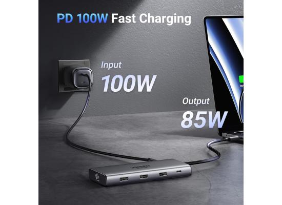 UGREEN Revodok Pro 210 CM639-453800 10-in-1 USB-C Docking Station Dual 4K@60Hz HDMI, 100W PD, Gigabit Ethernet