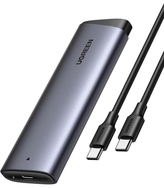 UGREEN M.2 NVMe SSD Enclosure 10Gbps USB 3.2 Gen 2 (10 Gbps) to NVME M-Key(B+M) Key Solid State Drive External Enclosure