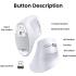 UGREEN Vertical Mouse (Multi-Mode Bluetooth + Wireless ) | Ergonomic Design – MU008 - White
