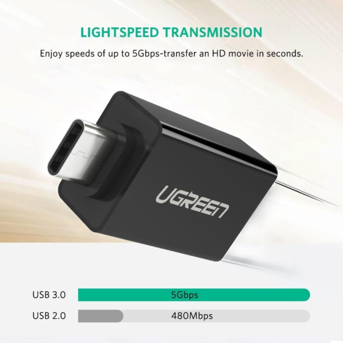 UGREEN USB Type-C to USB 3.0 Female OTG Adapter (20808) - 5Gbps High-Speed Data Transfer