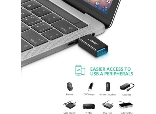 UGREEN USB Type-C to USB 3.0 Female OTG Adapter (20808) - 5Gbps High-Speed Data Transfer