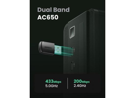 UGREEN AC650 Dual-Band Wireless USB Adapter (with AP mode) – UG-20204